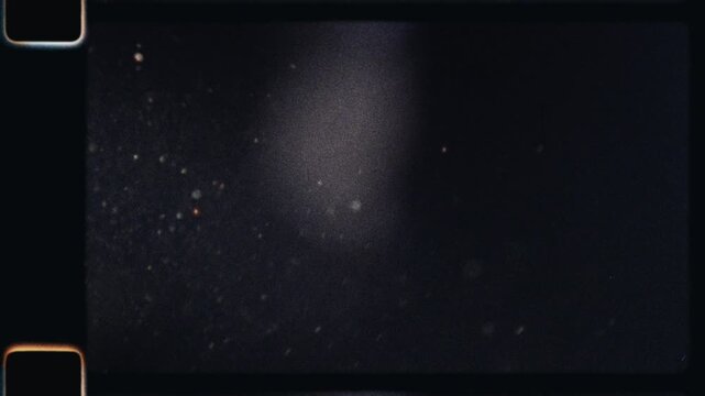 Vintage super 8mm film frame overlay with dust and scratches