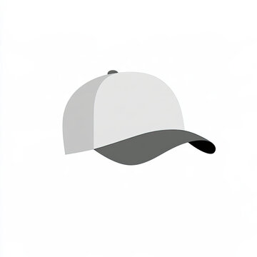 clean geometric flat vector icon of a baseball cap