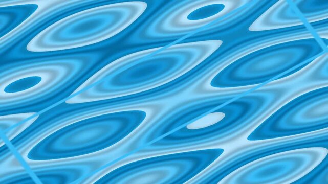 Abstract blue swirl pattern with oval shapes