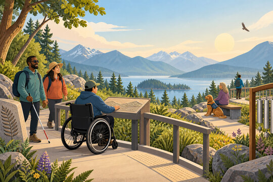 Accessible nature trails enabling people of varied mobility