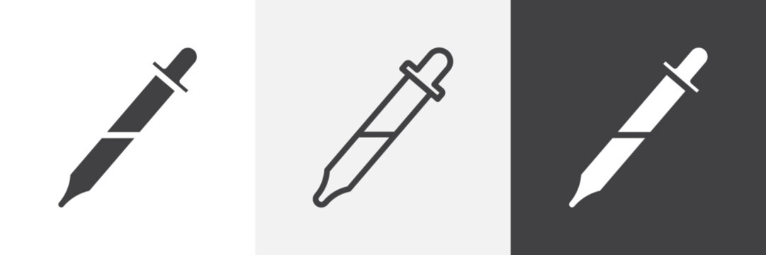 Eye dropper half icon