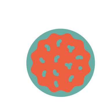 Abstract circular shape with organic pattern