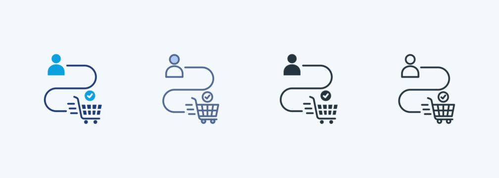 Customer Journey Multiple Style Icon Collection