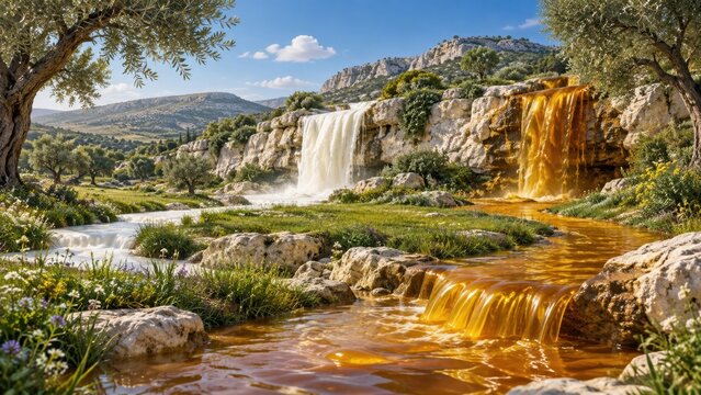 Streams of milk and honey, Bible story.	