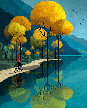 Illustration of Midlife Women Outdoor Wellness
