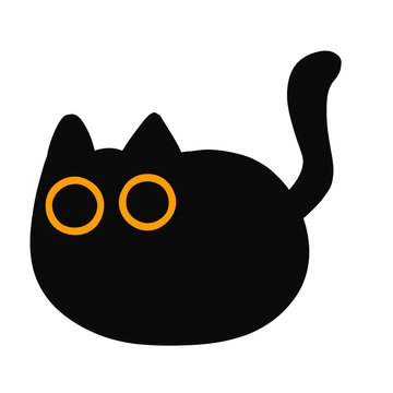 black cat cartoon