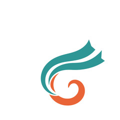 Obraz premium Abstract Swirl and Ribbon Design