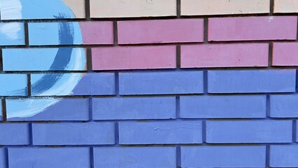 brick wall, brick background, multi-colored wall © Helen Pierova