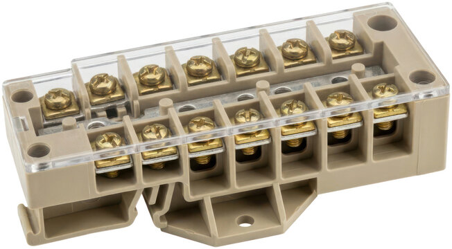 Industrial electrical terminal block connector.