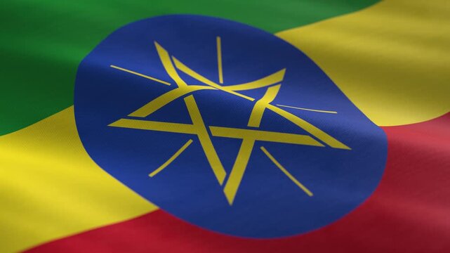 Ethiopia - waving flag loop