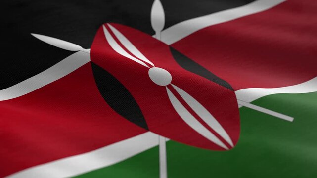Kenya - waving flag loop