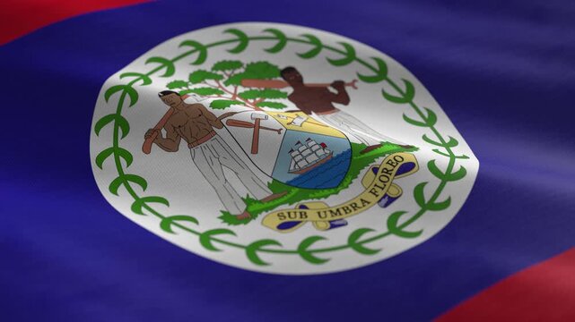 Belize - waving flag loop