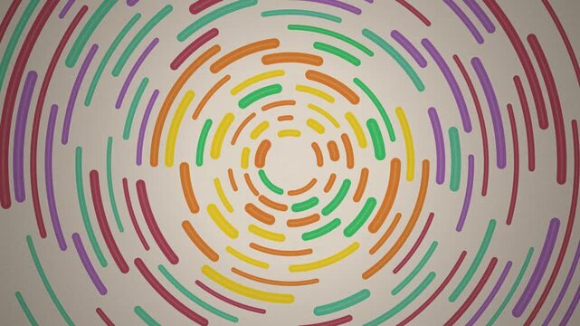 Concentric 3D dash rings rotating seamless loop background