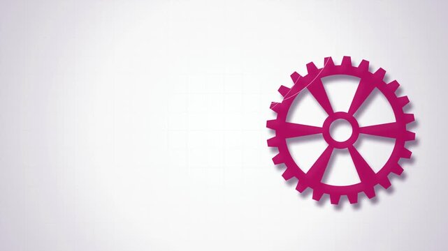 Colorful mechanical gears rotating seamless loop motion background