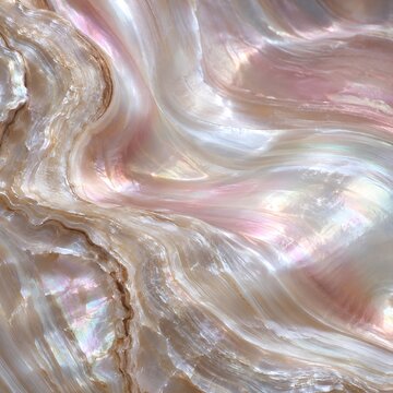 Iridescent Mother of Pearl Shell Texture Macro