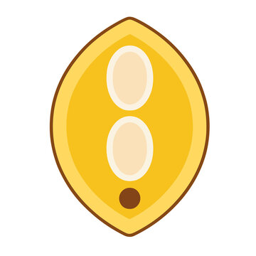 Stylized illustration of a lemon slice