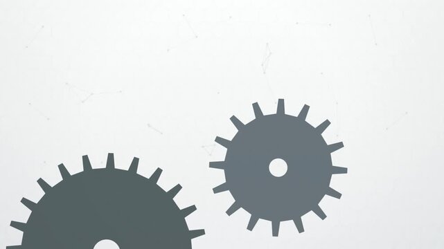 Interlocked mechanical cogs rotating seamless loop motion