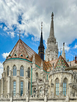 Matthias Church in Gothic style in Buda Castle District in Budapest, Hungary