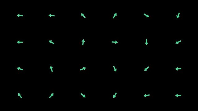 Dynamic Digital Arrow Signs Displaying Directional Movement.