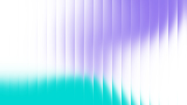 Purple and cyan ribbed glass gradient texture background with abstract vertical fluted lines