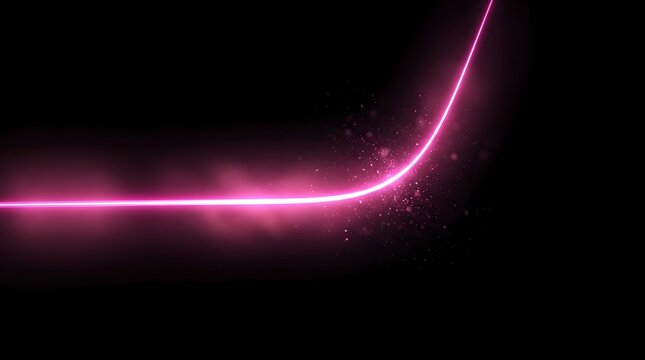 Dynamic pink light streak against a dark abstract background with pixelated texture