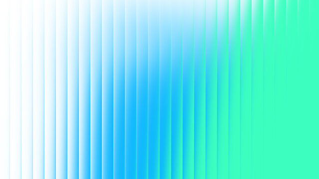 3D ribbed glass gradient texture background in blue green and white
