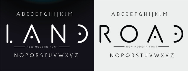 Creative modern technology alphabet fonts. Abstract typography urban sport, techno, fashion, digital, future creative logo font. vector illustration © Designer
