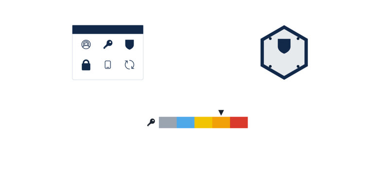 Zero trust icon set verify user and device grid data classification
