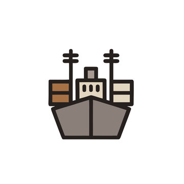 Cargo ship icon