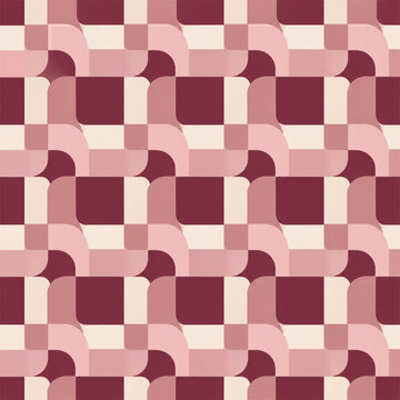 Pink interlocking blocks decorative geometric background