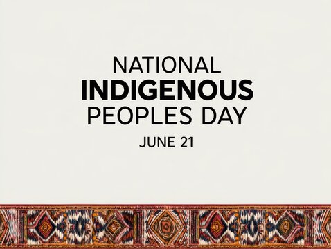 National Indigenous Peoples Day Celebration Banner Design With Date