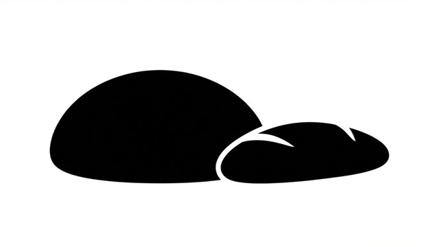 Kula Bread Silhouette Pair Traditional Loaf Vector Illustration