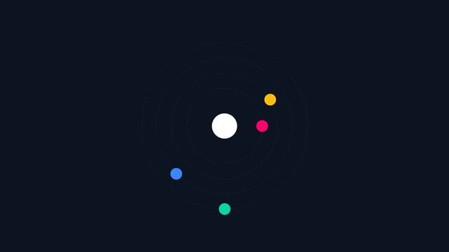 Colorful Bouncing Circles Animation with Dynamic Motion.