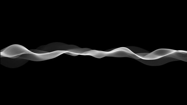 Abstract white smoke wave flow background. Smooth motion design. 3D animation Ultra HD 4K 3840x2160
