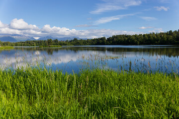 Obraz premium Potter Marsh, located at the southern end of the Anchorage Coastal Wildlife Refuge,