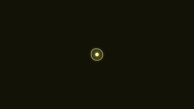 Close-Up of Bright Circular Light Source in Dark Environment.