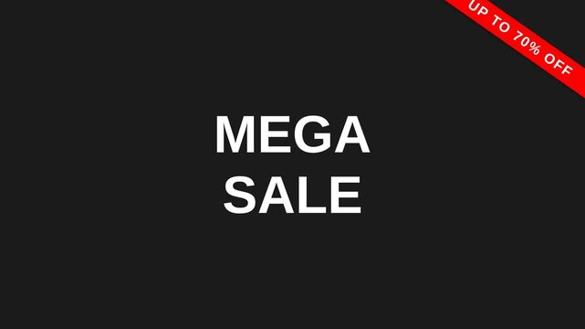 Large Mega Sale Banner with Discount Promotion.