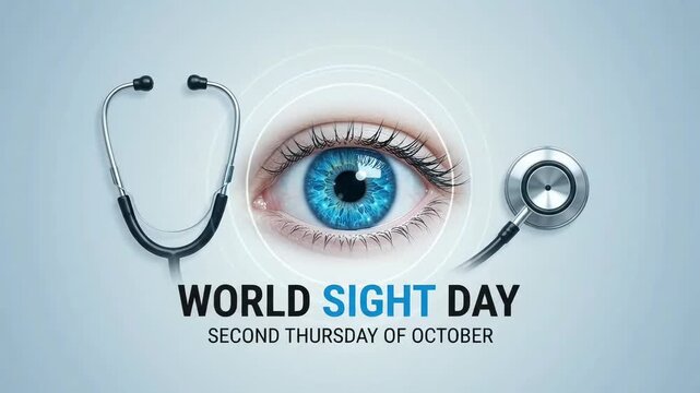 World Sight Day Eye Care Awareness with Stethoscope
