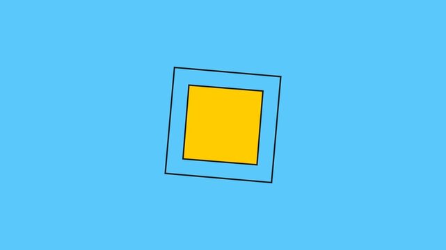 Colorful Geometric Abstract Art with Blue and Yellow Squares.