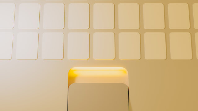 Minimal Grid of Rounded Tiles in Beige and Gold