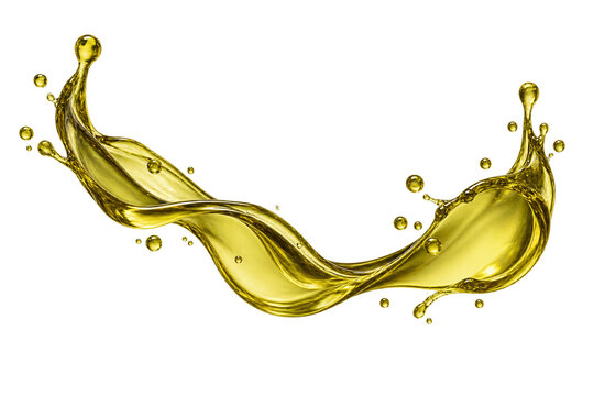 Green gold olive oil ribbon isolated
