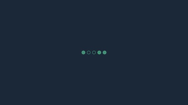 Animated Loading Dots Sequence for User Interface Design.