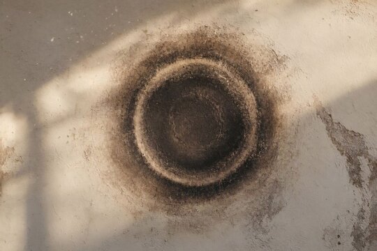 Devotional soot halo pattern for sacred themes  
A devotional soot halo pattern photographed to support sacred themes, with radial residue and gentle tonal shifts that enhance spiritual narratives