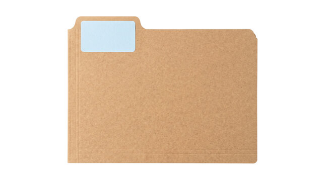 Brown Kraft File Folder with Blank Label Tab