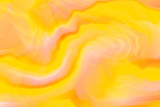 Abstract colorful yellow and peach fluid wave background