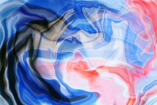 Abstract colorful blue red fluid wave background