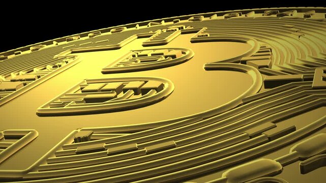 Bitcoin Cryptocurrency Close Up View