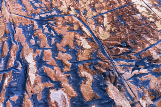 Abstract salt flat patterns in Toledo province, Spain