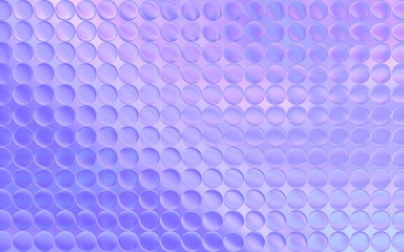 Iridescent glass circle background in pastel violet tones