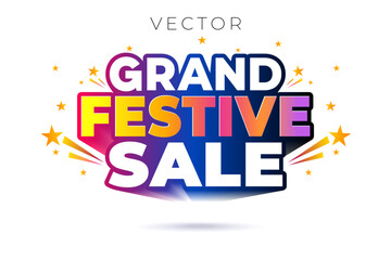 Obraz premium Logo unit for Grand Festive Sale.